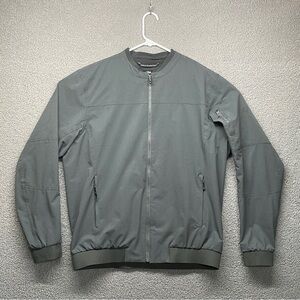 KUHL Silencr Bomber Jacket Mens XL Grey Softshell Ripstop Lightweight Hiking Zip